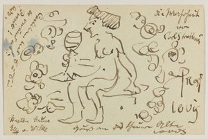Lovis Corinth para Carl Strathmann: cartão postal, carimbado em 8 de março de 1906 de Lovis Corinth