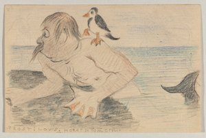Lovis Corinth a Carl Strathmann: cartão postal, carimbo postal 9 de Julho de 1902 de Lovis Corinth