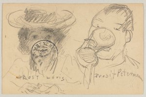 Lovis Corinto a Carl Strathmann: cartão postal, carimbo postal na frente 17 de Dezembro de 1902 de Lovis Corinth