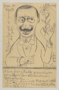 Lovis Corinth para Miss Elly Franke: cartão postal, carimbado em 28 de agosto de 1897 de Lovis Corinth