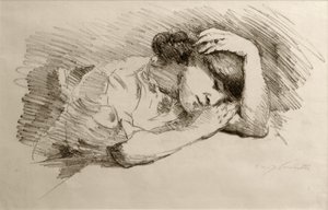 dorminhoco de Lovis Corinth