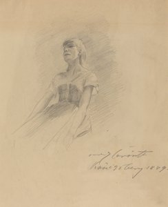 Sentada Jovem Mulher [recto], 1889. de Lovis Corinth