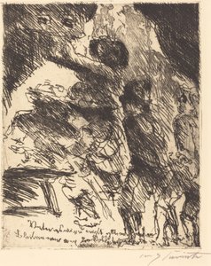 "Pai, isso não vai dar certo, devemos ficar longe da gangue de soldados" de Lovis Corinth