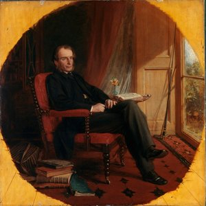 Retrato do escritor inglês Charles Kingsley (1819-1875) Pintura de Lowes Cato Dickinson (1819-1908) 1862 Londres, National Portrait Gallery de Lowes Cato Dickinson