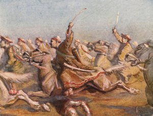 Ilustração para histórias das Cruzadas (litografia a cores)
