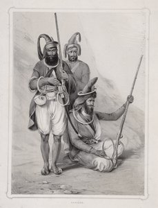"Akalees", guerreiros indianos, 1844 de Lowes Dickinson