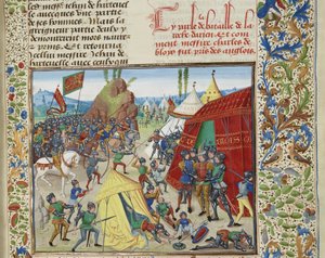 Carlos de Blois capturado na Batalha de La Roche-Derrien, ca 1470-1475.