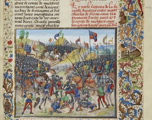 A Batalha de Auray em 29 de setembro de 1364, ca 1470-1475.