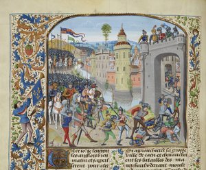 A Batalha de Caen em 1346, ca 1470-1475.