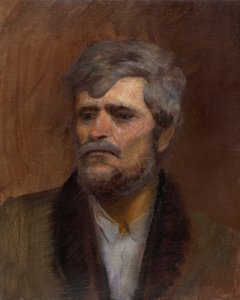 Estudo da cabeça do personagem de um homem de Laszlo Mednyanszky