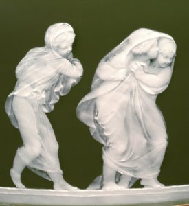 Detalhe de um par de vasos, &39;Les alteres y les frileux&39;