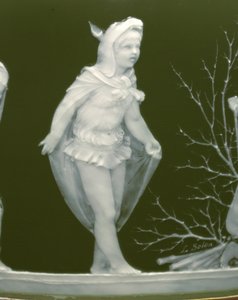 Detalhe de um par de vasos, &39;Les alteres y les frileux&39;