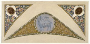 Esboço para a Escadaria Festiva do Hôtel de Ville de Paris: Touro, ca. 1888 -1898 (óleo sobre papel vegetal)
