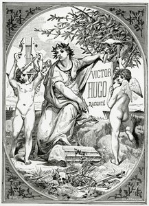 Victor Hugo narrado por uma testemunha de sua vida, século XIX (gravura bw) de Luc Oliver Merson