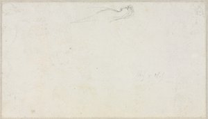 Esboço de uma Esfinge [?] (verso) de Luc Olivier Merson