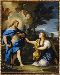 Noli me tangere. Cristo encontra-se com Maria Madalena após a ressurreição ...