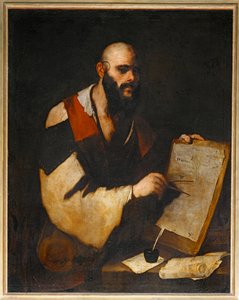 Philosophe tracant des figures geometriques avec un compas - Um filósofo a desenhar figuras geométricas com uma ...