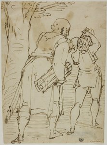 Abraão e Isaque de Luca Cambiaso