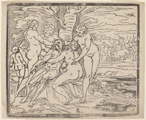 Morte de Adônis de Luca Cambiaso