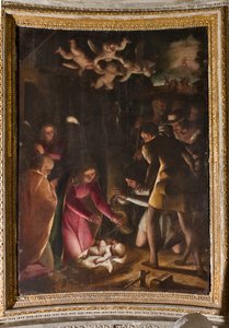 Génova, Duomo (Catedral de St. Lawrence), no interior, A Capela de Lercari ou A Capela do Santíssimo Sacramento (abside do Norte): "Adoração dos Pastores", de Luca Cambiaso de Luca Cambiaso