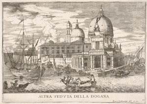 Ilustração 61: Vista da alfândega Dogana da Mar na confluência do Grande Canal em ..., 1703.