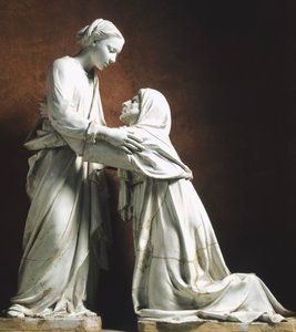 Itália, Pistoia, Igreja de San Giovanni Fuor Civitas, Visitação, de Luca della Robbia (cerca de 1400-1482)