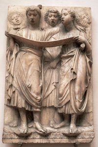 Cantando anjos, alívio da Cantoria por Luca della Robbia (1400-82), c.1435 (mármore)