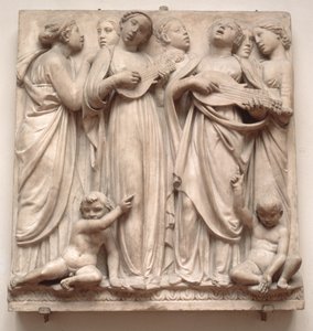 Cantando anjos, alívio da Cantoria, c.1432-38 (mármore)