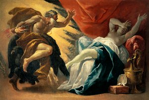 Júpiter e Semele, de Luca Ferrari (1605-1654)