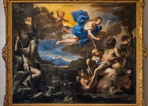 Enéas feito imortal por Vénus, segunda metade do século XVII (óleo sobre tela) de Luca Giordano