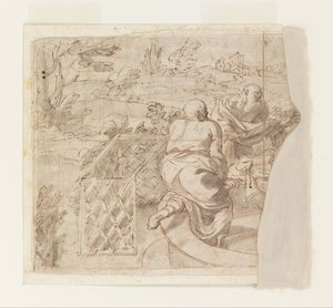 Desenho para Susanna e os Anciãos de Luca Giordano