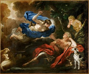 Diana e Endimião (pintura sobre tela) de Luca Giordano