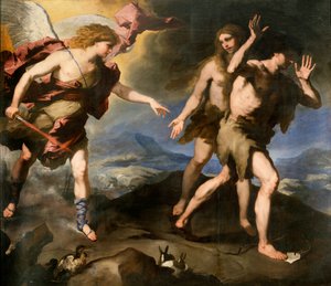 Expulsão do paraíso, segunda metade do século XVII de Luca Giordano