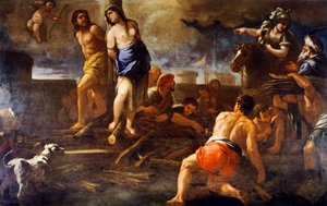 Olindo e Sophronia de Luca Giordano (1632-1705), óleo sobre tela de Luca Giordano