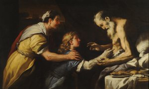 Apresentação de Jacob a Isaac (óleo sobre tela) de Luca Giordano