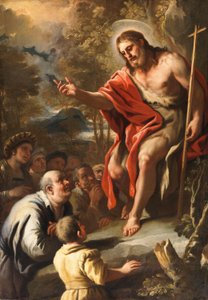 Der heilige Johannes predigt in der Wildnis