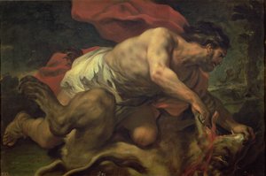 Sansão e o Leão de Luca Giordano