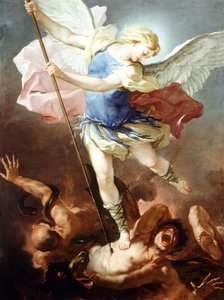São Miguel derrota o demónio, por Luca Giordano (1634-1705), óleo sobre tela
