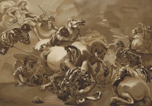 A morte de Juliano, o Apóstata (cromolito) de Luca Giordano