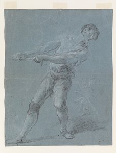 Jovem a puxar uma corda de Luca Giordano