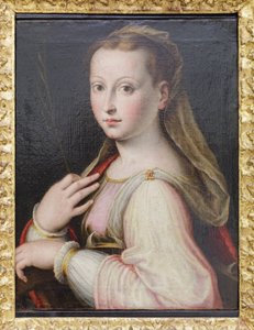 Santa Catarina de Alexandria, Luca Longhi (óleo sobre tela)