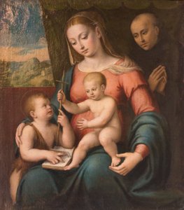Virgem com Criança, o Jovem São João e um São Nicolau de Tolentino (óleo sobre tela)