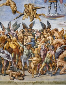 Malditos no inferno, do ciclo de afrescos do Juízo Final de Luca Signorelli