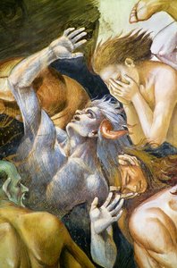 Malditos no inferno, do ciclo de afrescos do Juízo Final de Luca Signorelli