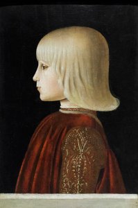 Retrato de um jovem (Guidubaldo da Montefeltro), c.1478 (têmpera sobre painel) de Luca Signorelli