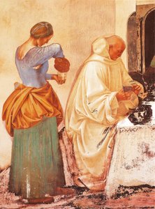 Histórias de São Bento de Luca Signorelli (cerca de 1445-1523), fresco, Claustro de São Bento, Abadia de Monte Oliveto Maggiore de Luca Signorelli