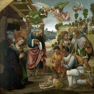 A Adoração dos Pastores, 1522. de Luca Signorelli