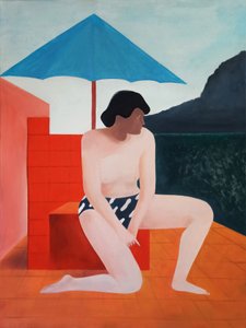 Mulher de Verão com Vista para o Mar