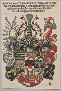 Brasão de John Frederic, Eleitor da Saxônia, chamado o Magnânimo