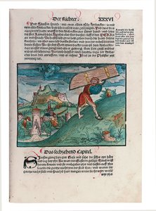 Ilustração do Antigo Testamento, parte II, Josué - Ester, da Bíblia, traduzido por Martin Luther, Wittemberg, 1524 de Lucas Cranach